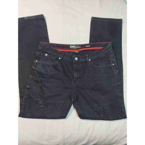 Switch Black Distressed Straight Jeans Size 38X34